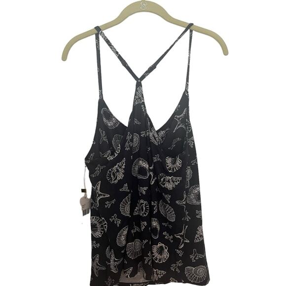 P.J Salvage navy blue seashell women's Cami size large - Picture 2 of 6
